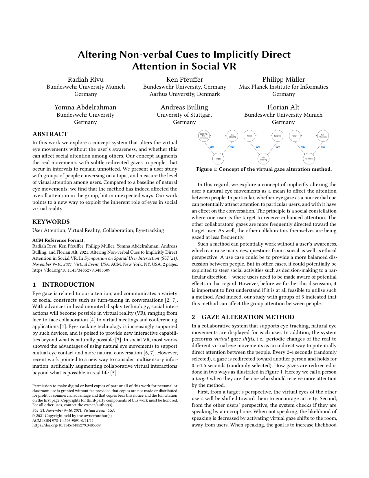 Altering Non-verbal Cues to Implicitly Direct Attention in Social VR