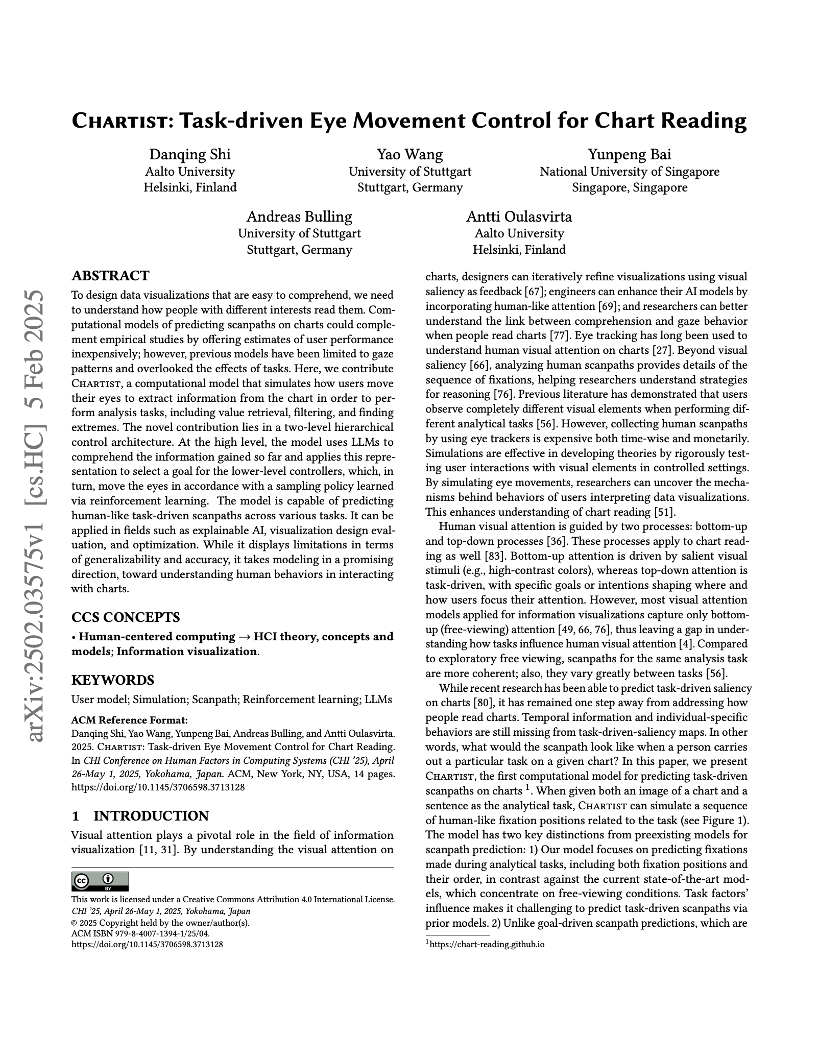 Chartist: Task-driven Eye Movement Control for Chart Reading